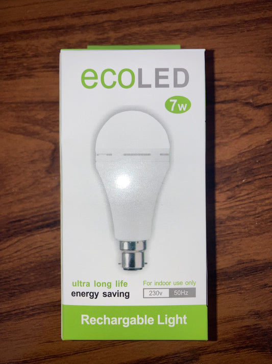 EcoLED 7W B22 Rechargeable Light