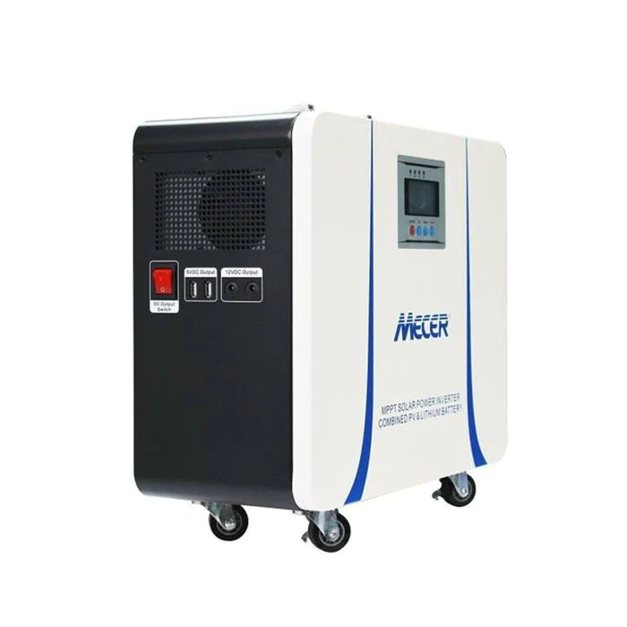 Mecer UPS Inverter Trolley with Lithium-ion Battery and MPPT Solar Charge Controller