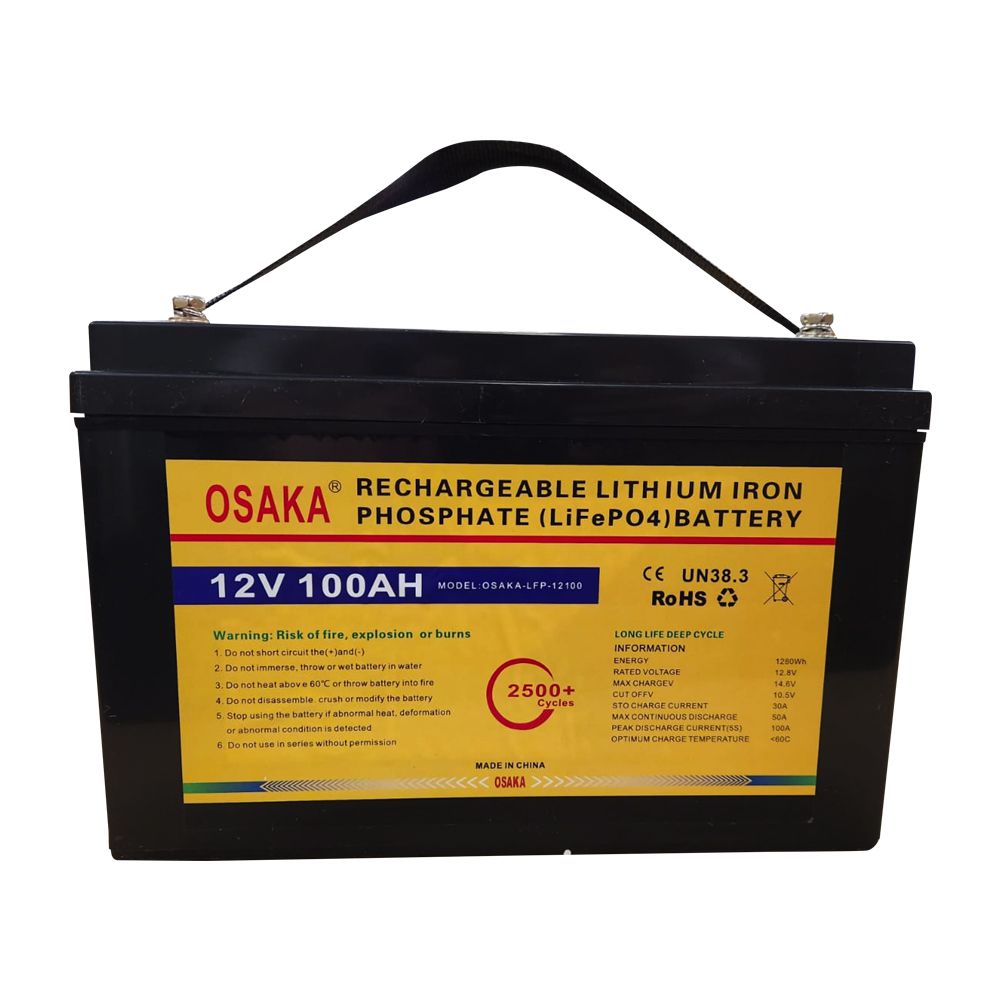 Osaka 12V 100Ah Lithium-Ion Phosphate (LiFePO4) Battery